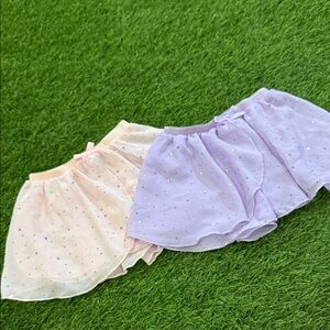 Arshiner Pink and Purple sparkly Dance Skirts - set of 2